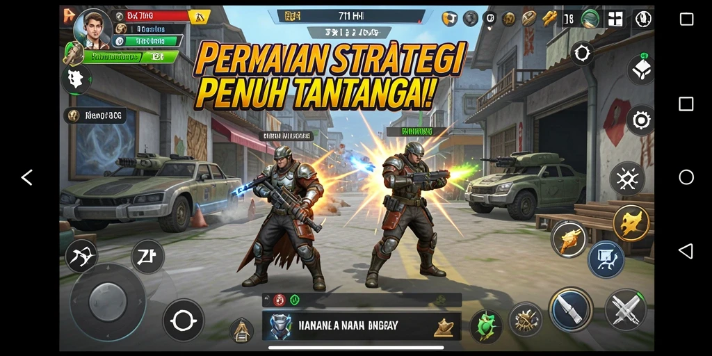 Layar permainan <strong>71H</strong> menampilkan pertempuran strategi yang menegangkan.