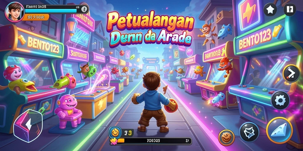 Screenshot utama BENTO123 menampilkan aksi cepat dalam permainan Arcade.