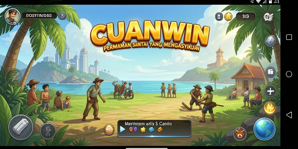 Tangkapan layar yang menampilkan gameplay seru dari CUANWIN.