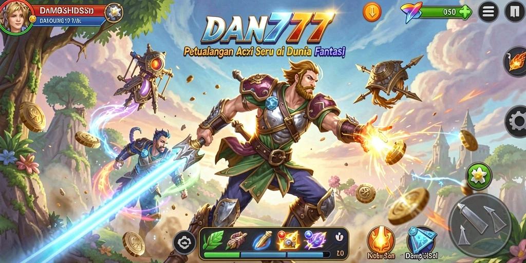 Tangkapan layar gameplay dinamis dari DAN777 dalam aksi.