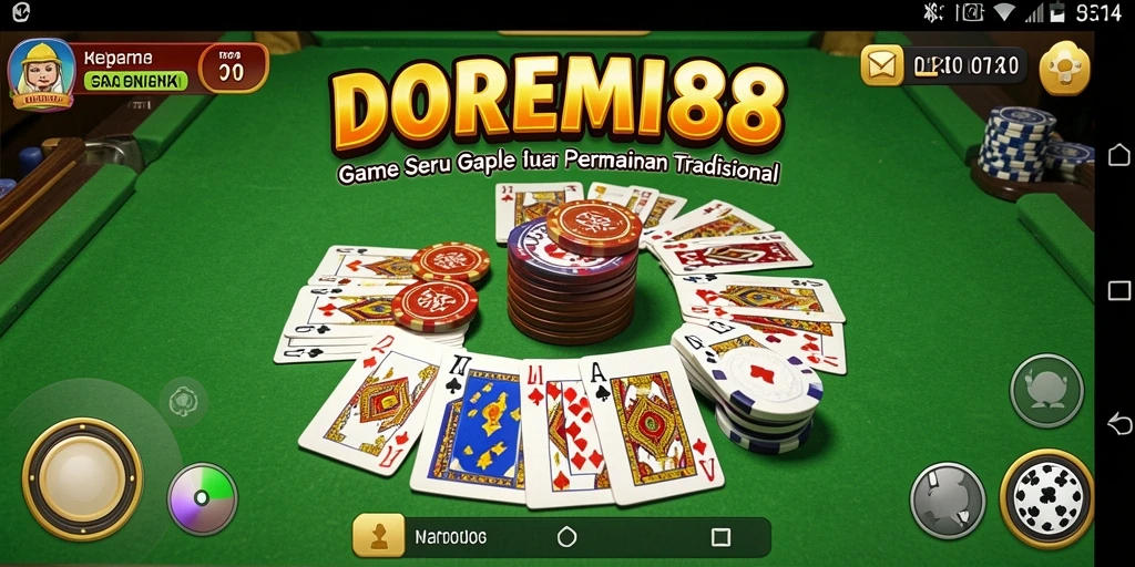 Tampilan menarik dari gameplay Gaple di DOREMI88.