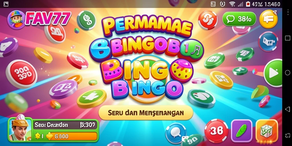 Screenshot gameplay FAV77 dengan antarmuka Bingo yang menarik.