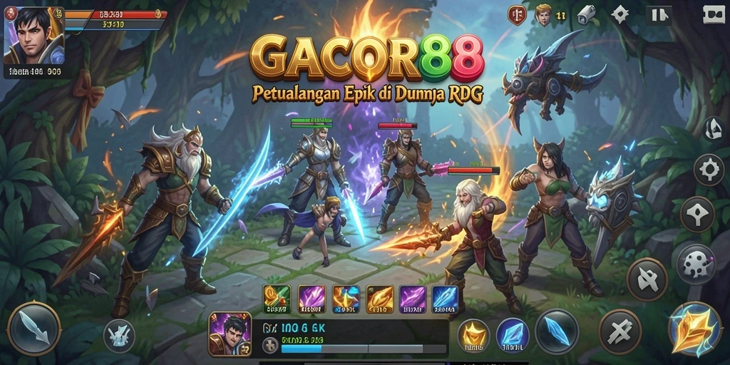 Tampak gameplay RPG seru dengan karakter dan petualangan yang kaya.
