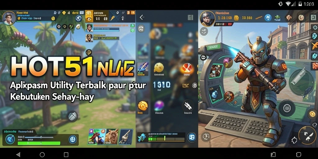 Tampilan utama HOT51 dengan fitur aplikasi Utility.