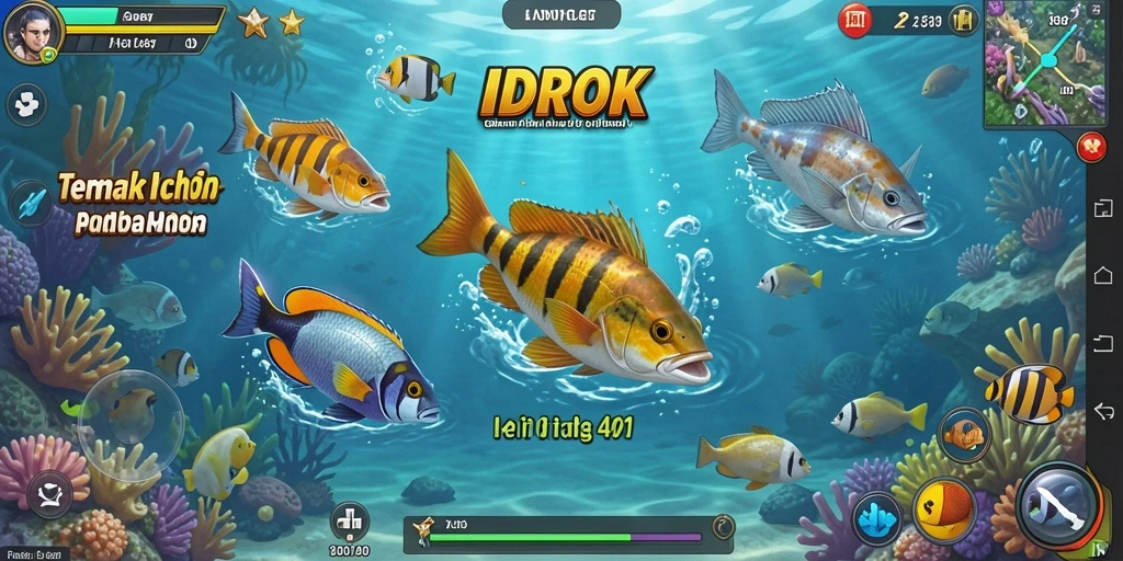 Tampilan gameplay Tembak Ikan yang seru dari IDROK.