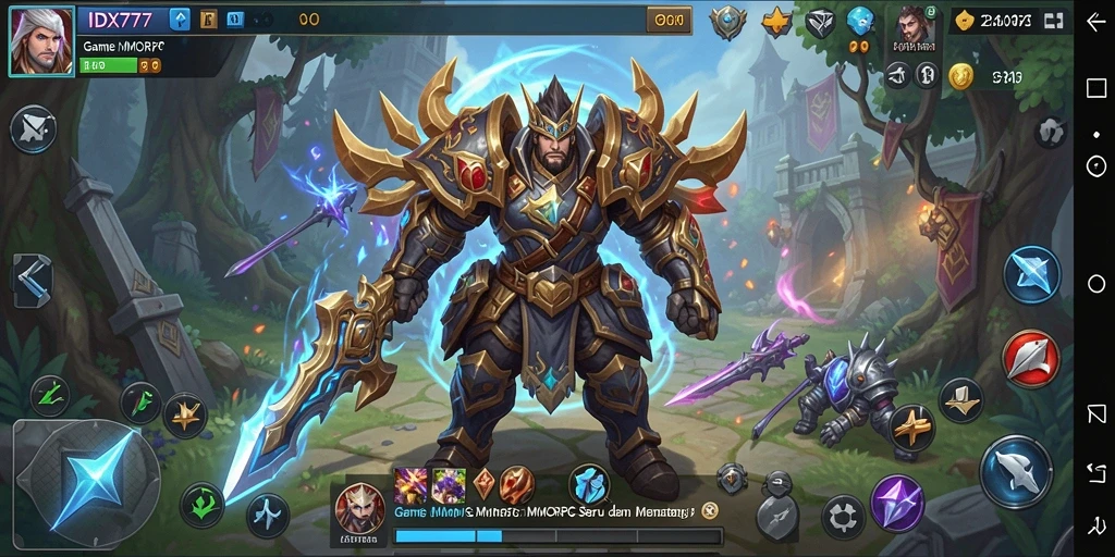 Screenshot gameplay IDX777 yang menampilkan pertempuran seru di dunia MMORPG.