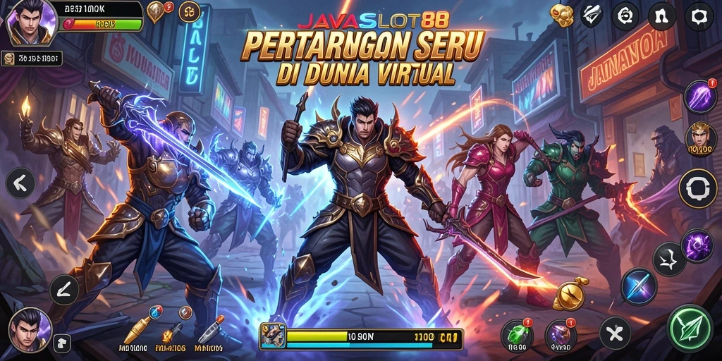 Tampilan seru aksi pertarungan dalam <strong>JAVASLOT88</strong> yang menegangkan.