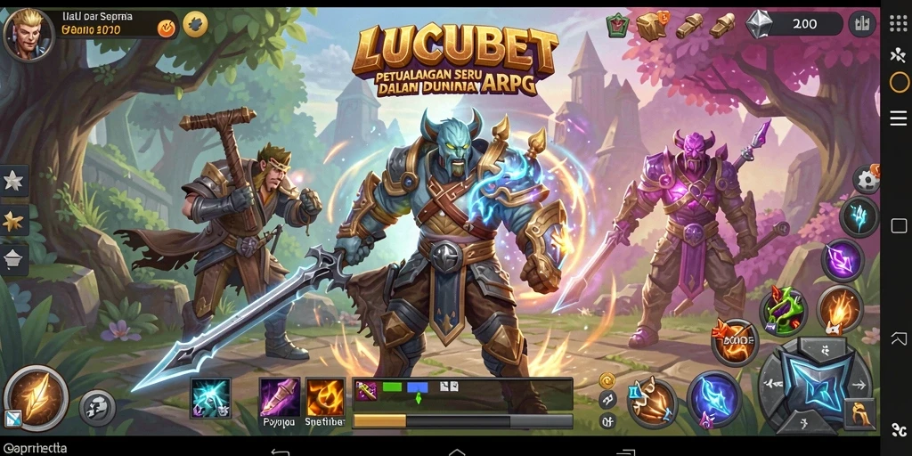 Tampilan seru dari gameplay ARPG LUCUBET yang penuh aksi.