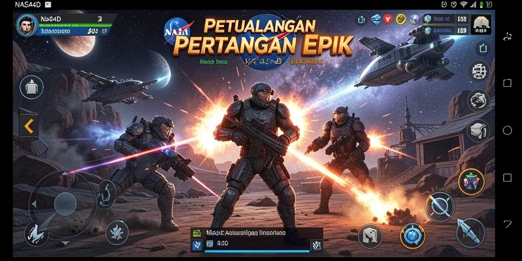 Tangkapan layar gameplay menunjukkan pertarungan yang seru dan dinamis.