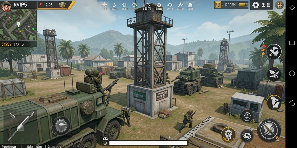 Tampilan menarik dari gameplay Tower Defense yang menantang di RVIP5.