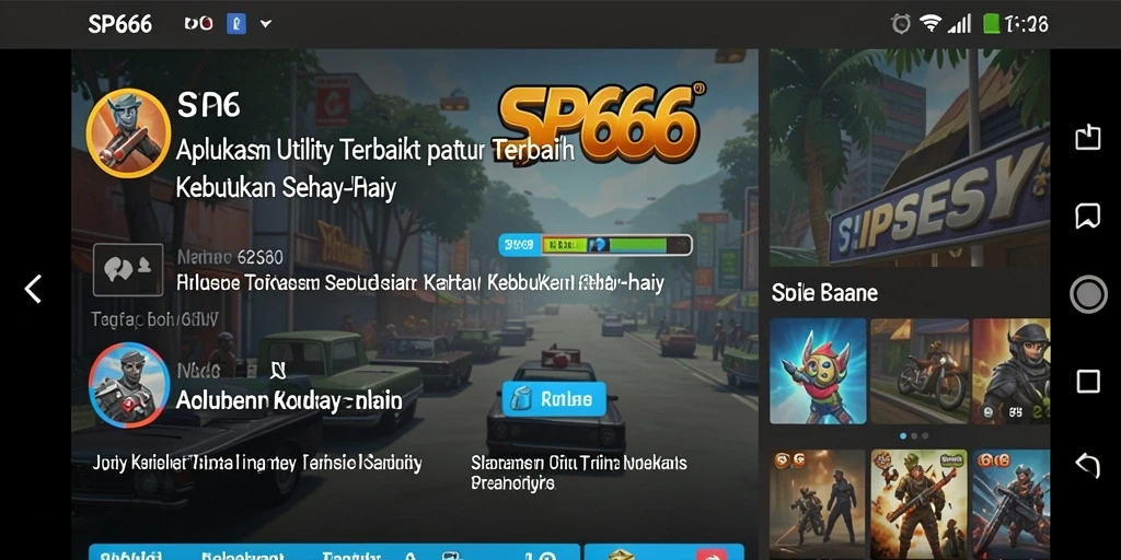 Screenshot utama SP666 menunjukkan antarmuka sederhana dan fungsional.